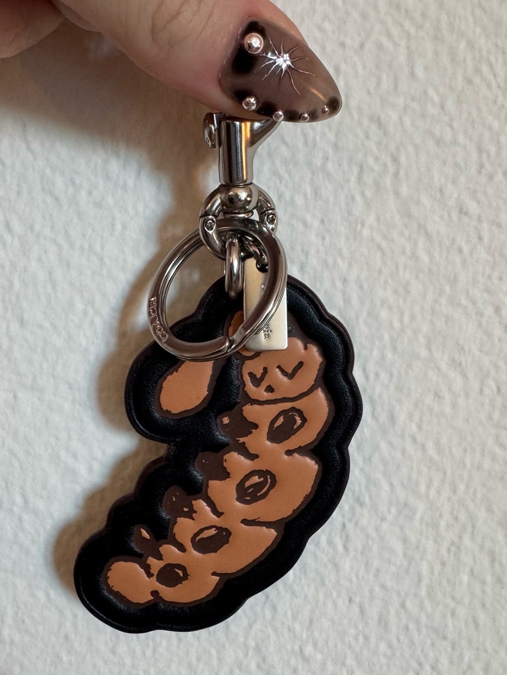 Coachtopia Caterpillar Leather Charm
